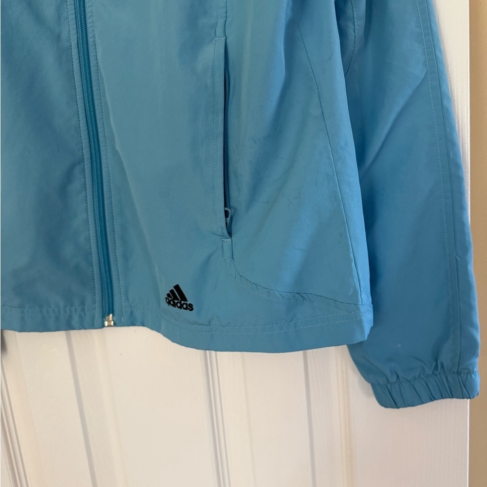 Adidas Light Blue Athletic Jacket - Picture 3 of 5